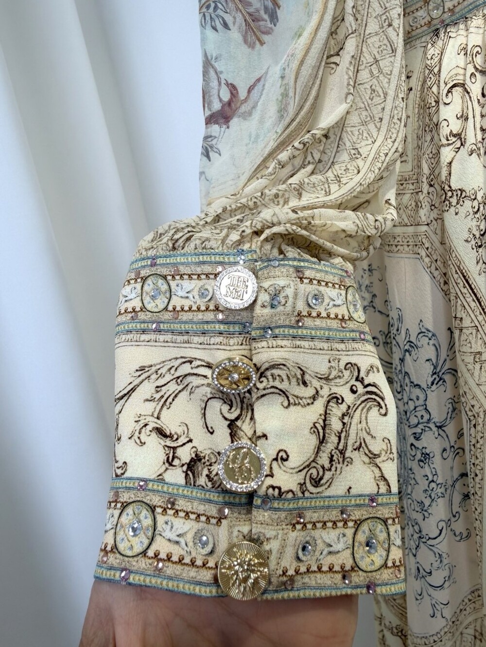 Camilla long button front dress In A beloved boudoir - Picture 12 of 13